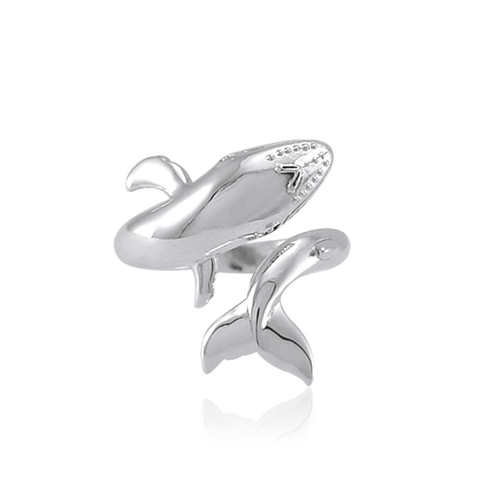 Graceful Mike Whale Silver Ring TRI1767