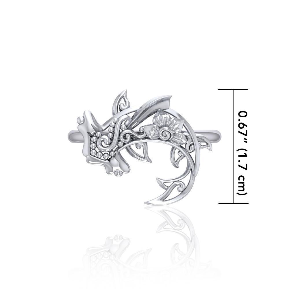 Swim through the endless journey Silver Hammerhead Shark Filigree Ring TRI1796