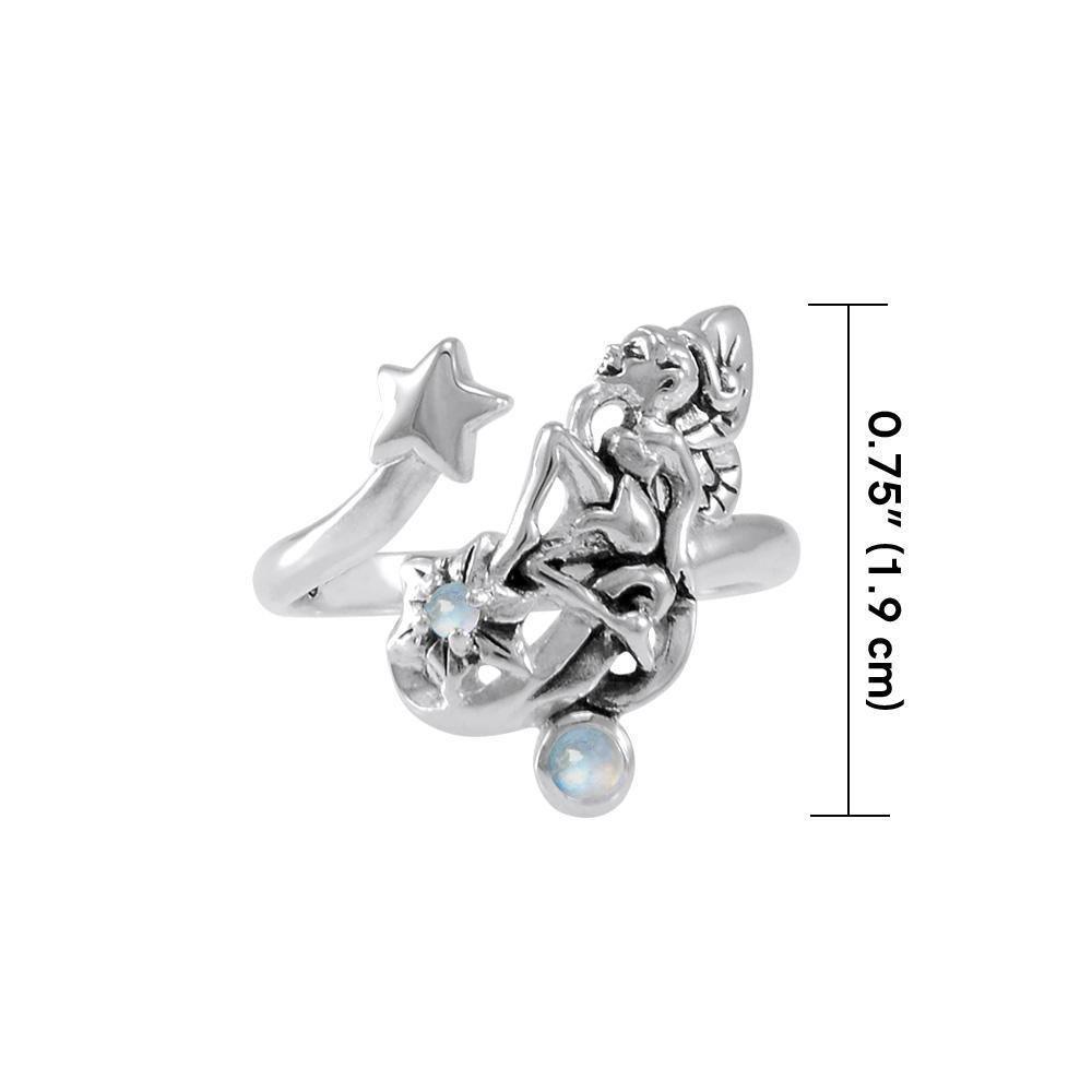 Fairy with Star Silver Ring with Gemstone TRI1822