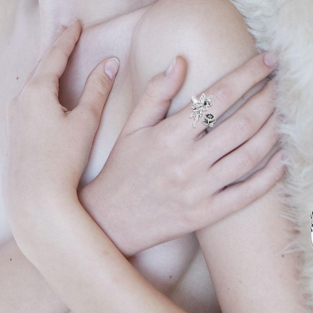 Fairy and Flower Silver Ring TRI1824