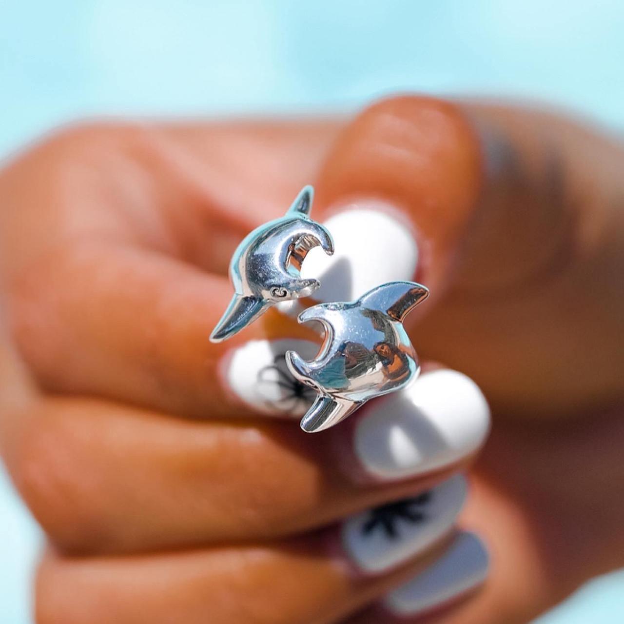 Double Manta Ray Silver Ring TRI1832