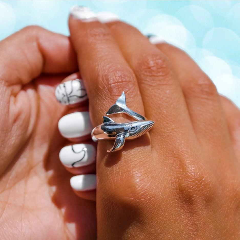 Blue Whale Sterling Silver Ring TRI1926 - Wholesale Jewelry