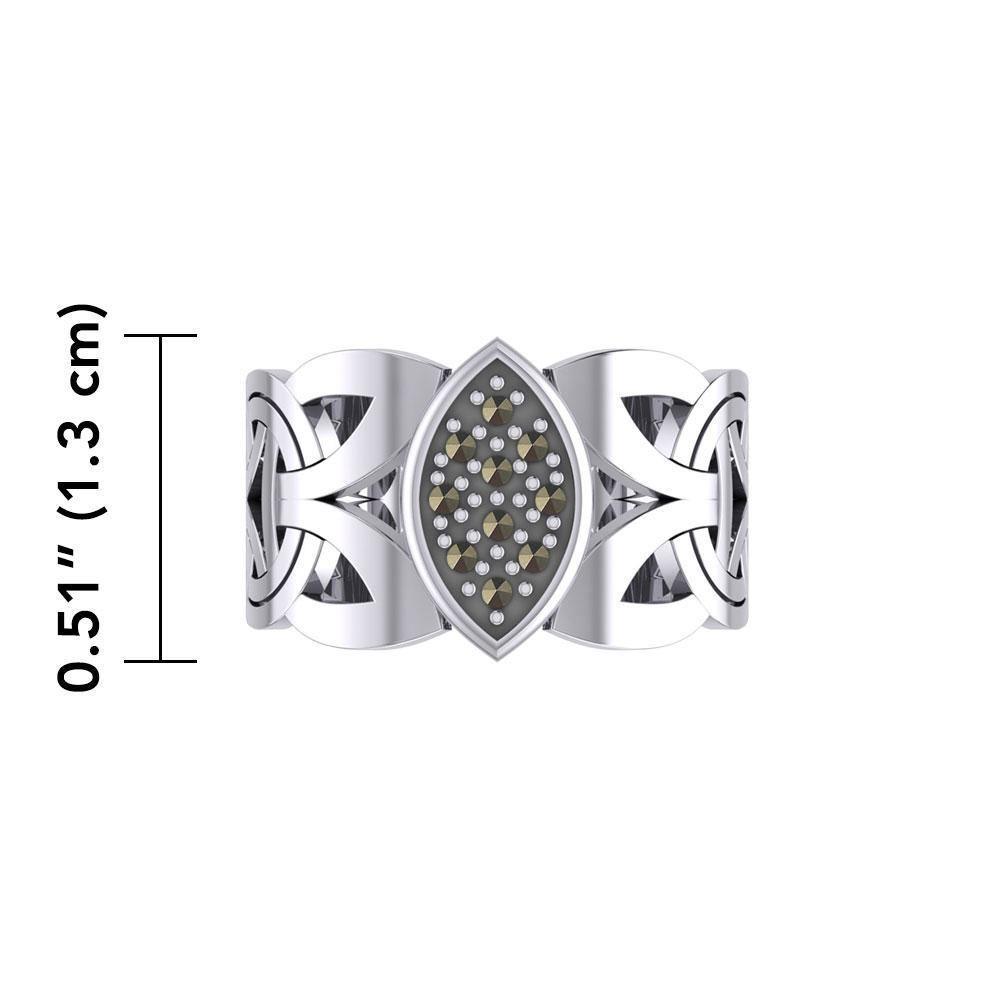 Borre Silver Ring with Gemstones TRI1948