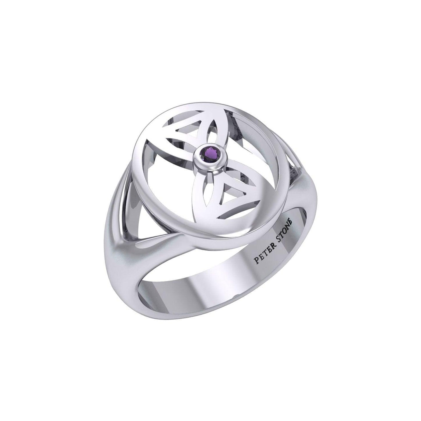 Hourglass Flower Of Life Ring TRI202