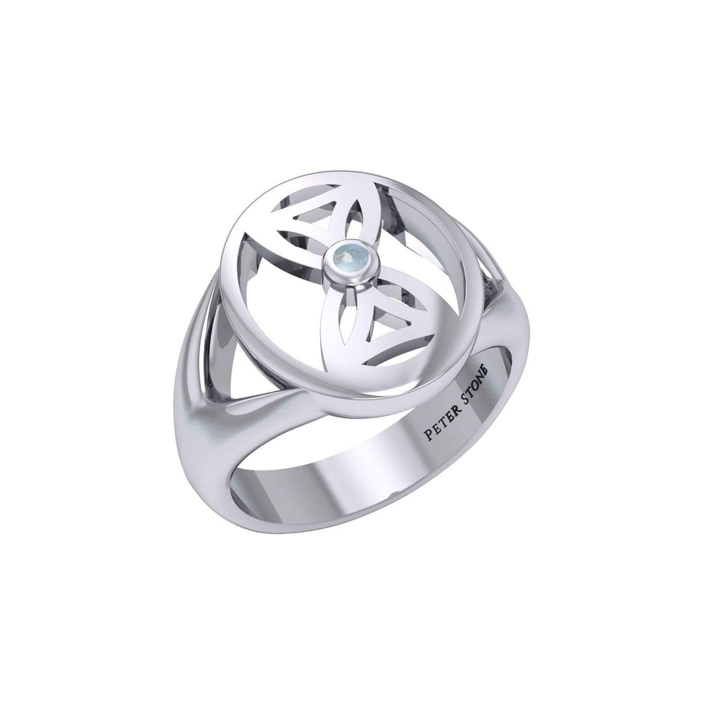 Hourglass Flower Of Life Ring TRI202