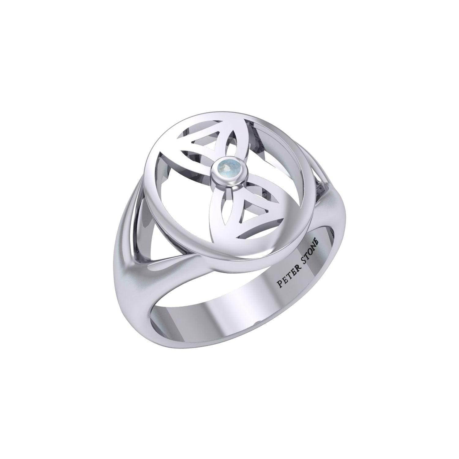 Hourglass Flower Of Life Ring TRI202