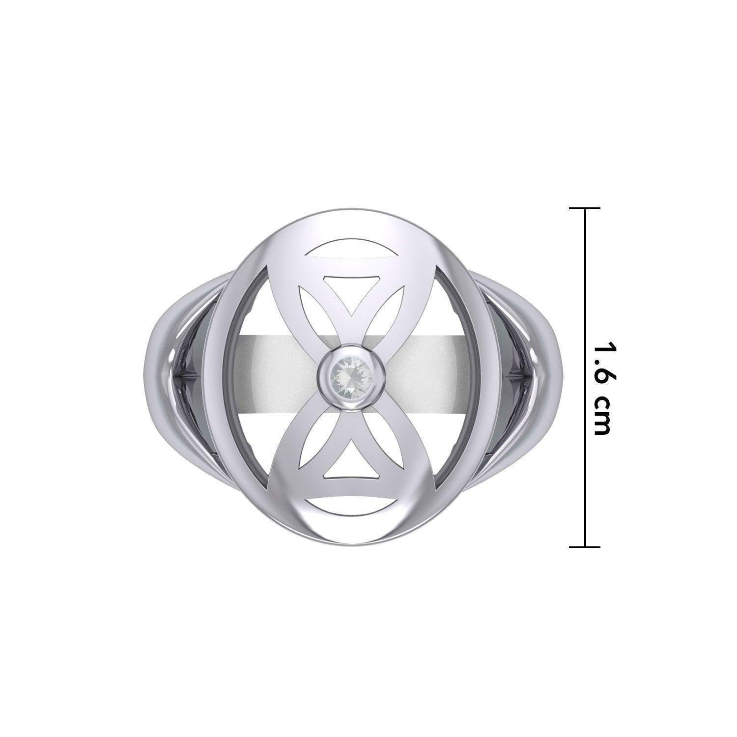 Hourglass Flower Of Life Ring TRI202
