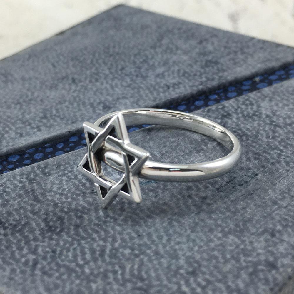 Star of David Silver Ring TRI2057