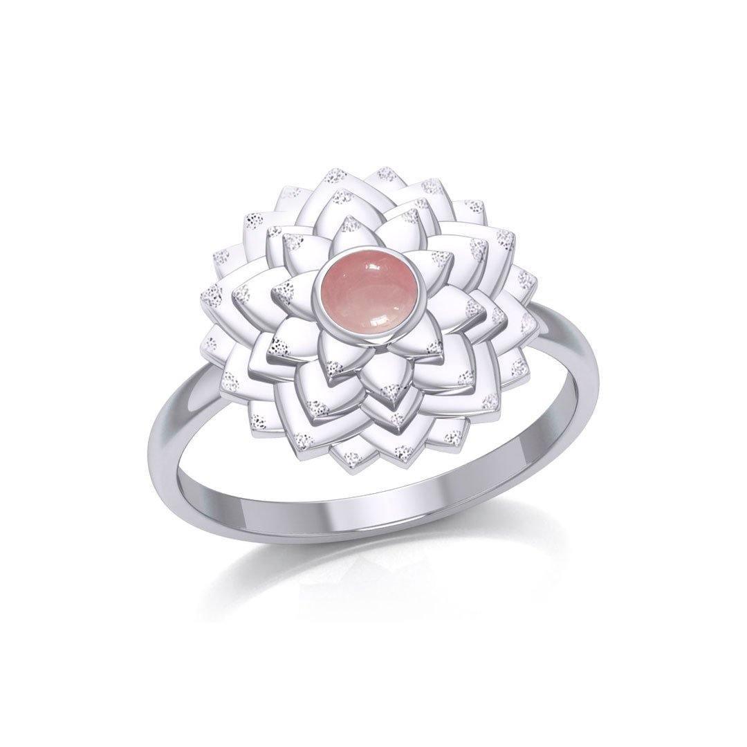 Sahasrara Crown Chakra Sterling Silver Ring with Gem TRI2089