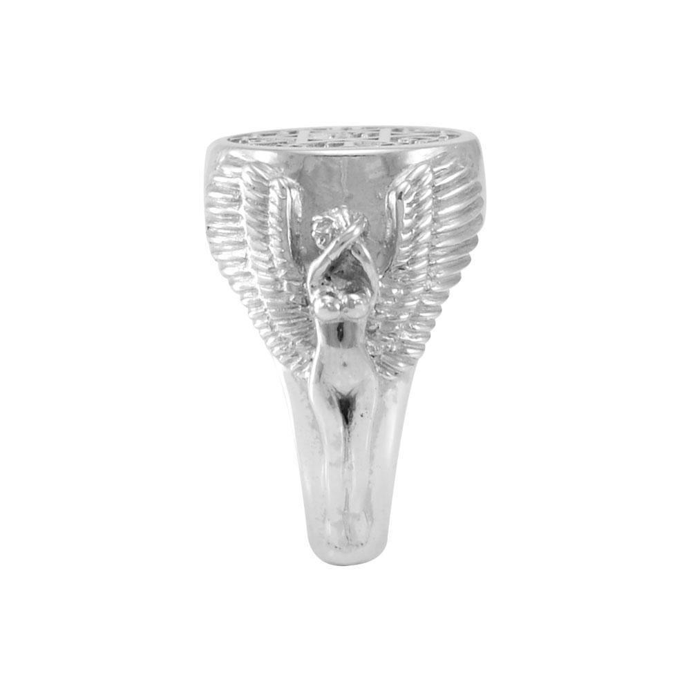 Angel Talisman Occult Small Sterling Silver Ring TRI2155