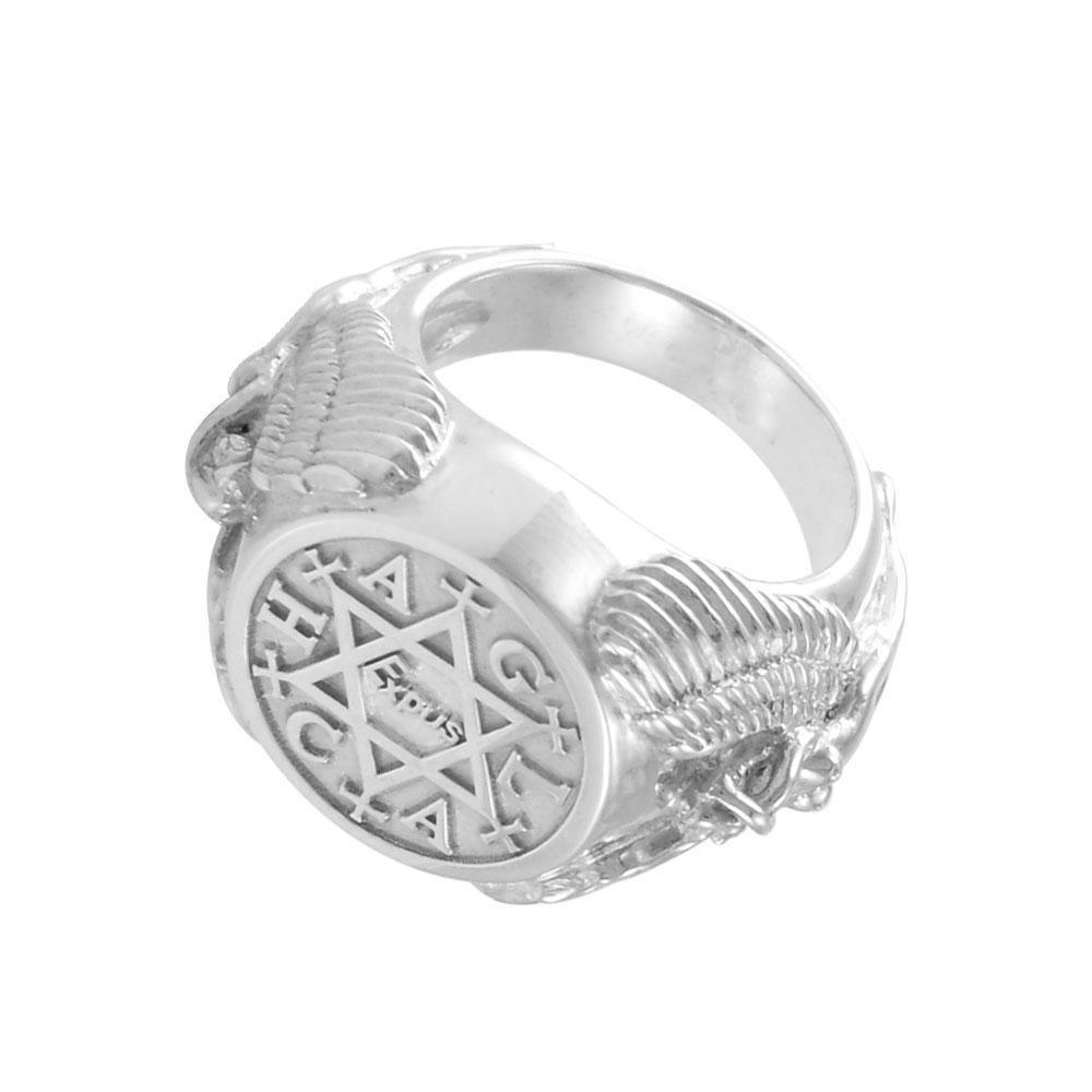 Angel Talisman Occult Small Sterling Silver Ring TRI2155