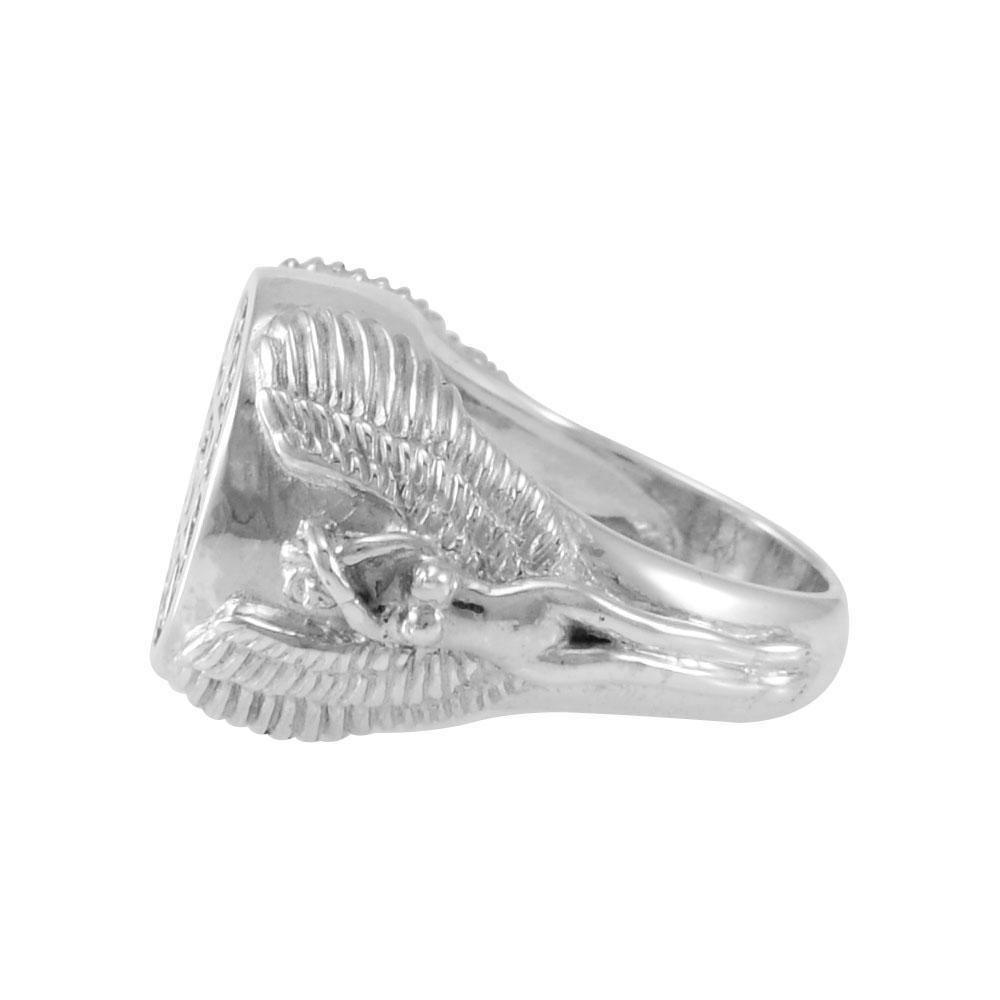 Angel Talisman Occult Small Sterling Silver Ring TRI2155