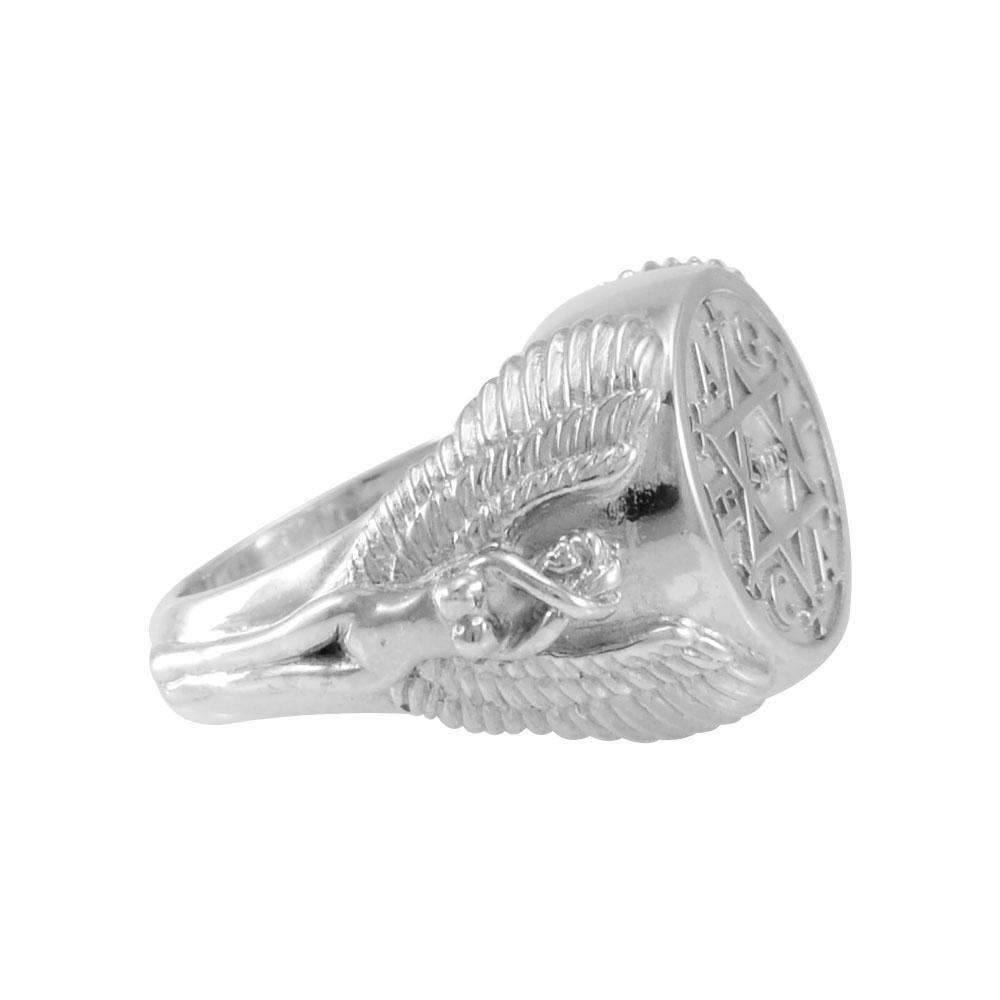 Angel Talisman Occult Small Sterling Silver Ring TRI2155