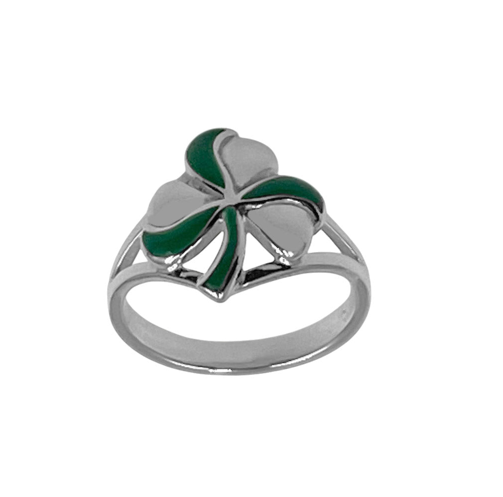 Spring of luck and happiness Sterling Silver Shamrock Ring TRI2258