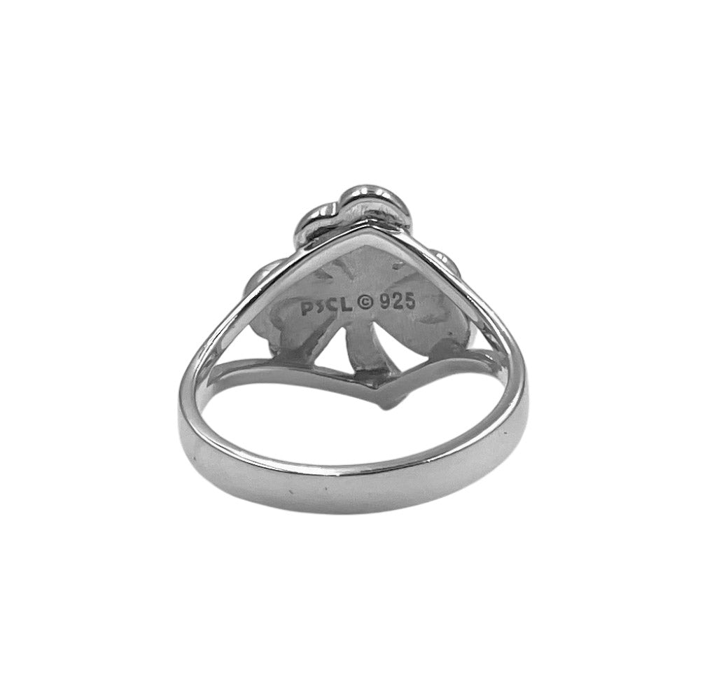 Spring of luck and happiness Sterling Silver Shamrock Ring TRI2258