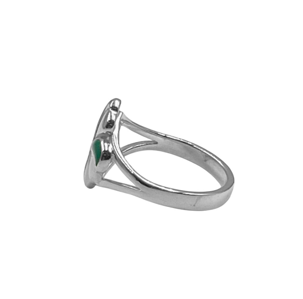 Spring of luck and happiness Sterling Silver Shamrock Ring TRI2258