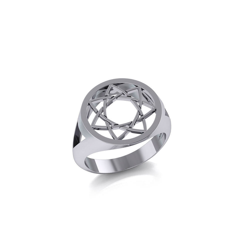 Elven Star Hollow Silver Ring TRI2260