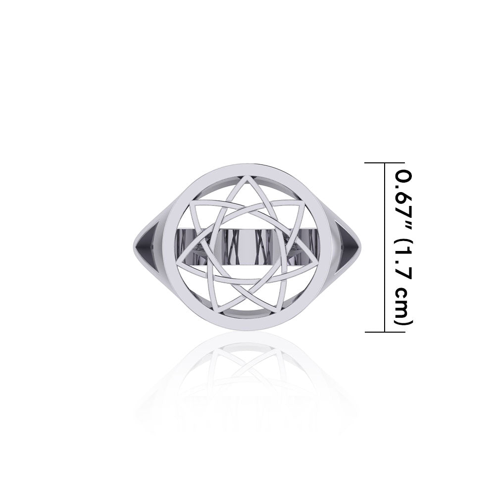 Elven Star Hollow Silver Ring TRI2260