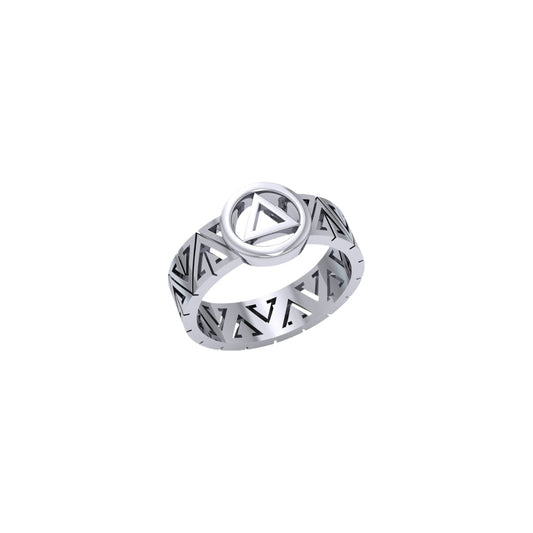 Recovery Sterling Silver Band Ring TRI2269