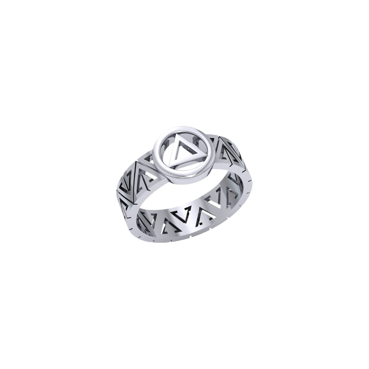 Recovery Silver Band Ring TRI2269