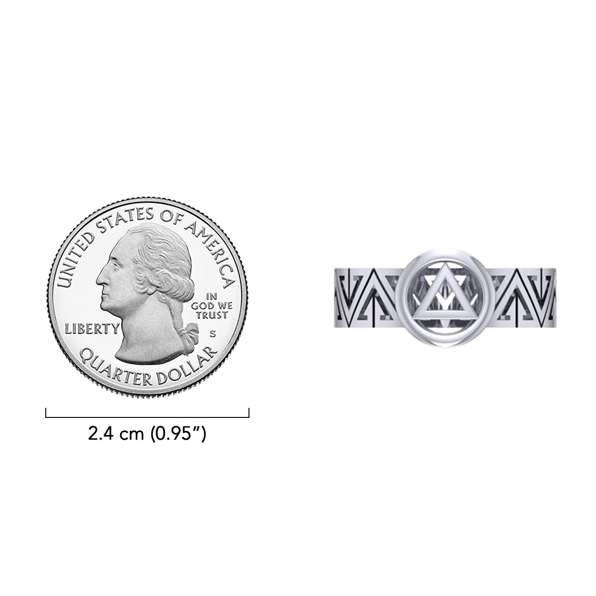 Recovery Sterling Silver Band Ring TRI2269