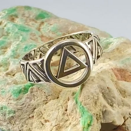 Recovery Silver Band Ring TRI2269