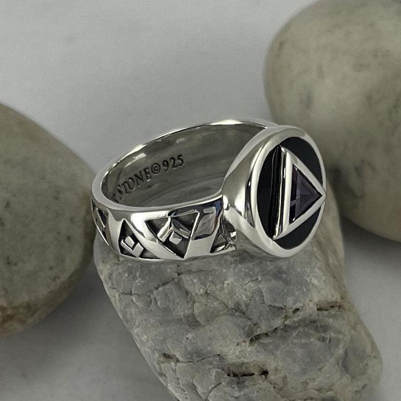 Recovery Band Ring with Gem TRI2274