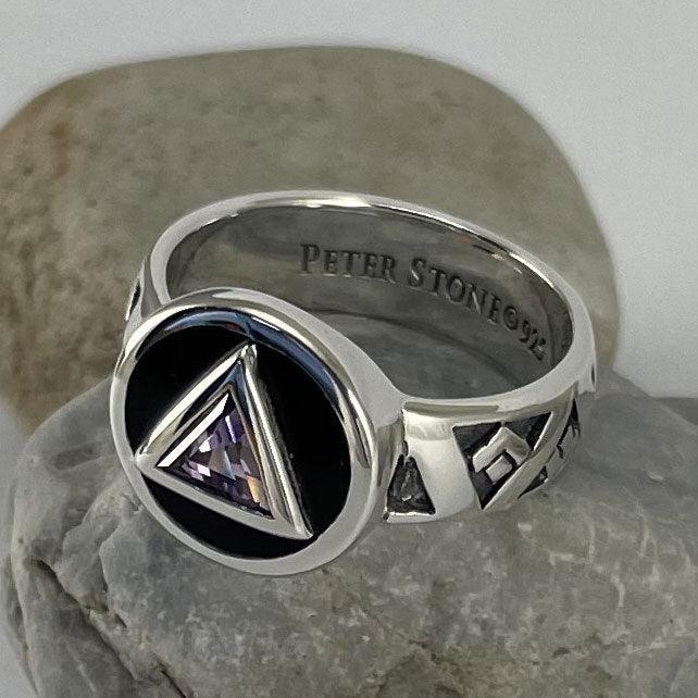 Recovery Band Ring with Gem TRI2274