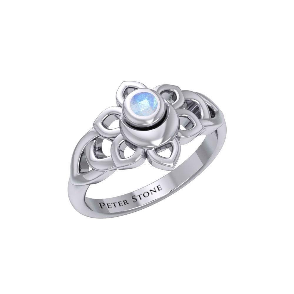 Svadhisthana Sacral Chakra with Celtic Designs Sterling Ring TRI2350