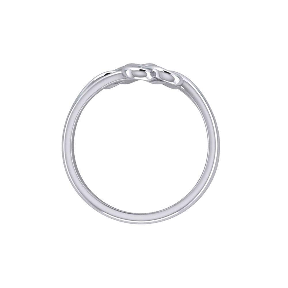 Double Celtic Heart Silver Ring TRI2391