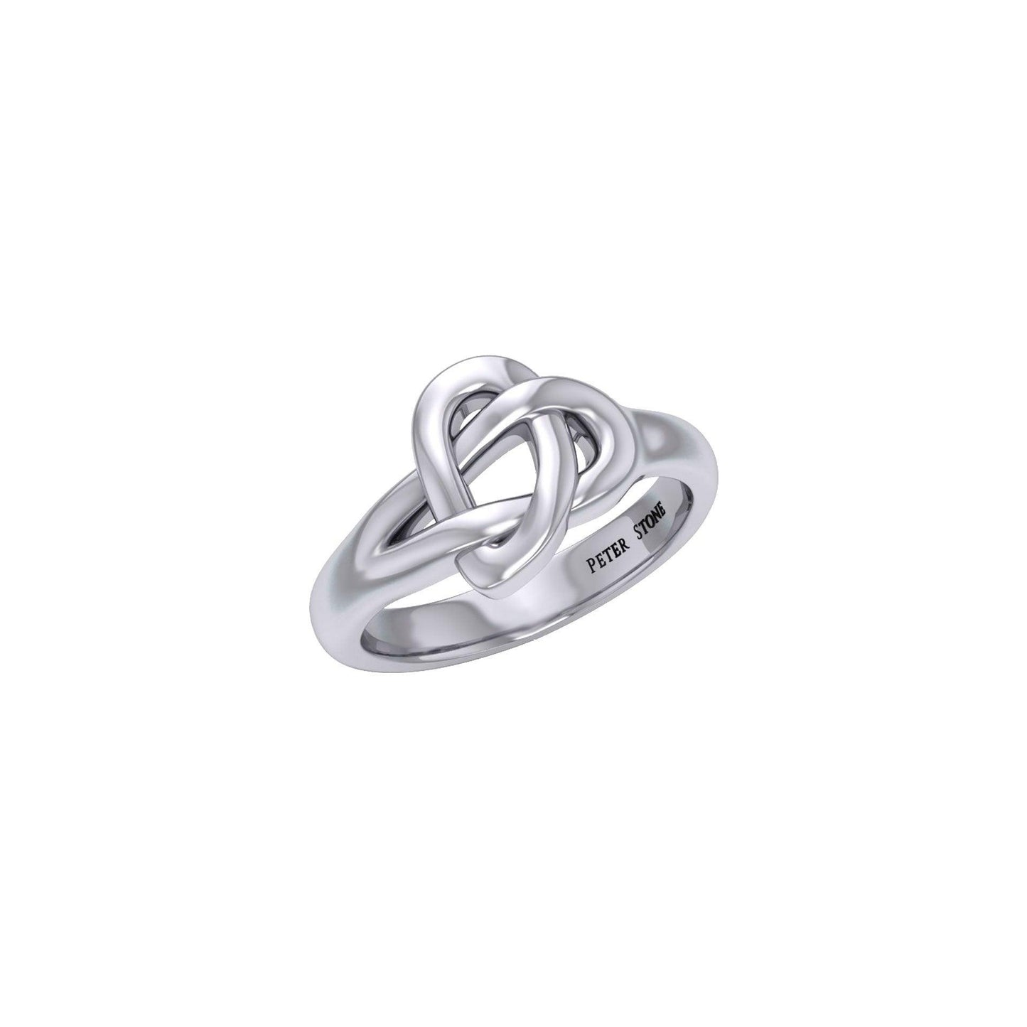 Peter Stone Jewelry Sterling Silver Celtic Heart Ring - Timeless Elegance and Symbolic Beauty for Your Fingers TRI2418 - Wholesale Jewelry