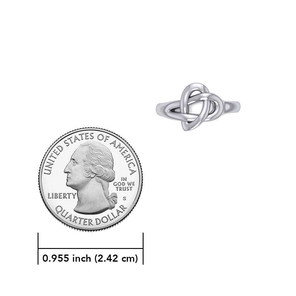 Peter Stone Jewelry Sterling Silver Celtic Heart Ring - Timeless Elegance and Symbolic Beauty for Your Fingers TRI2418 - Wholesale Jewelry
