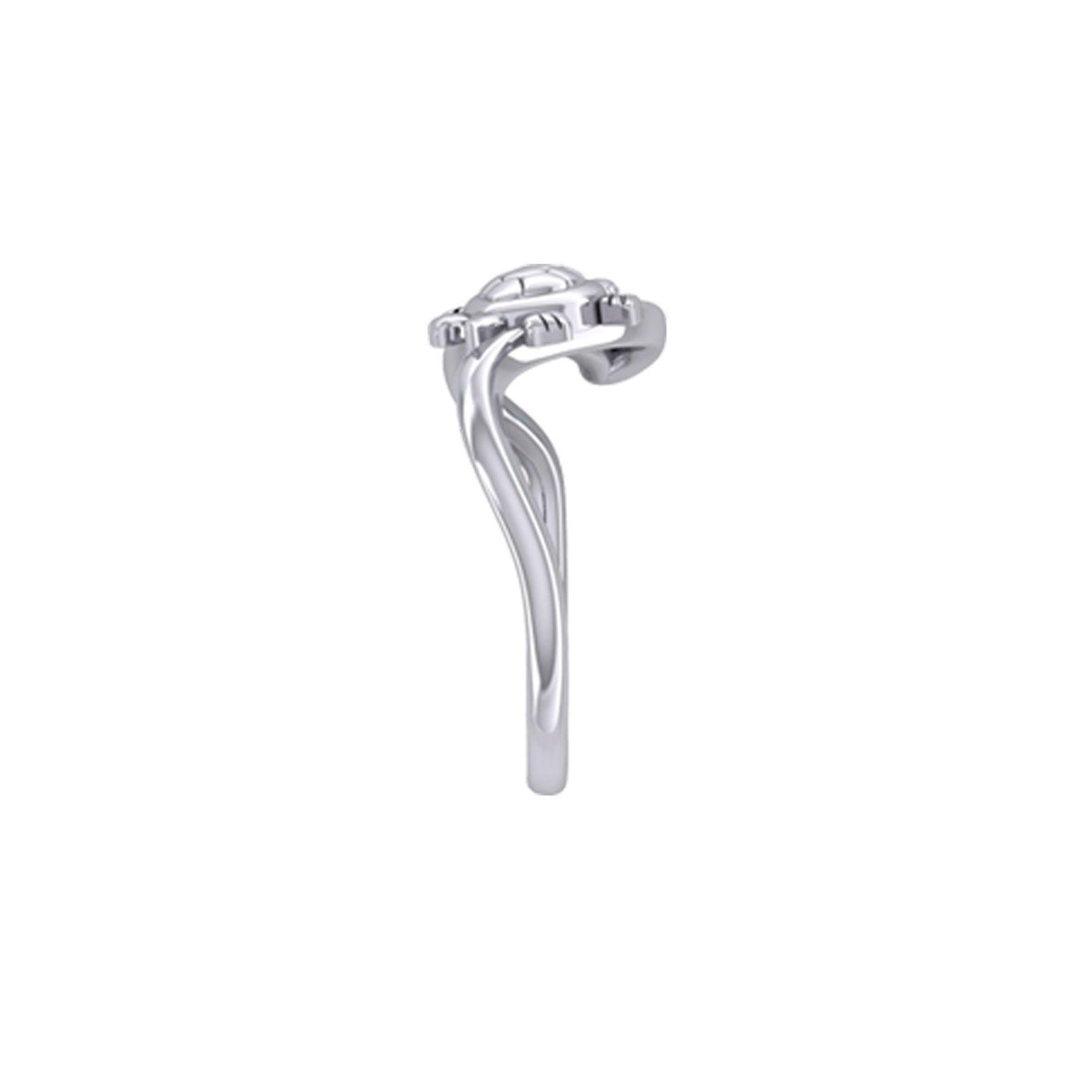 Turtle with Wave Silver Ring TRI2429