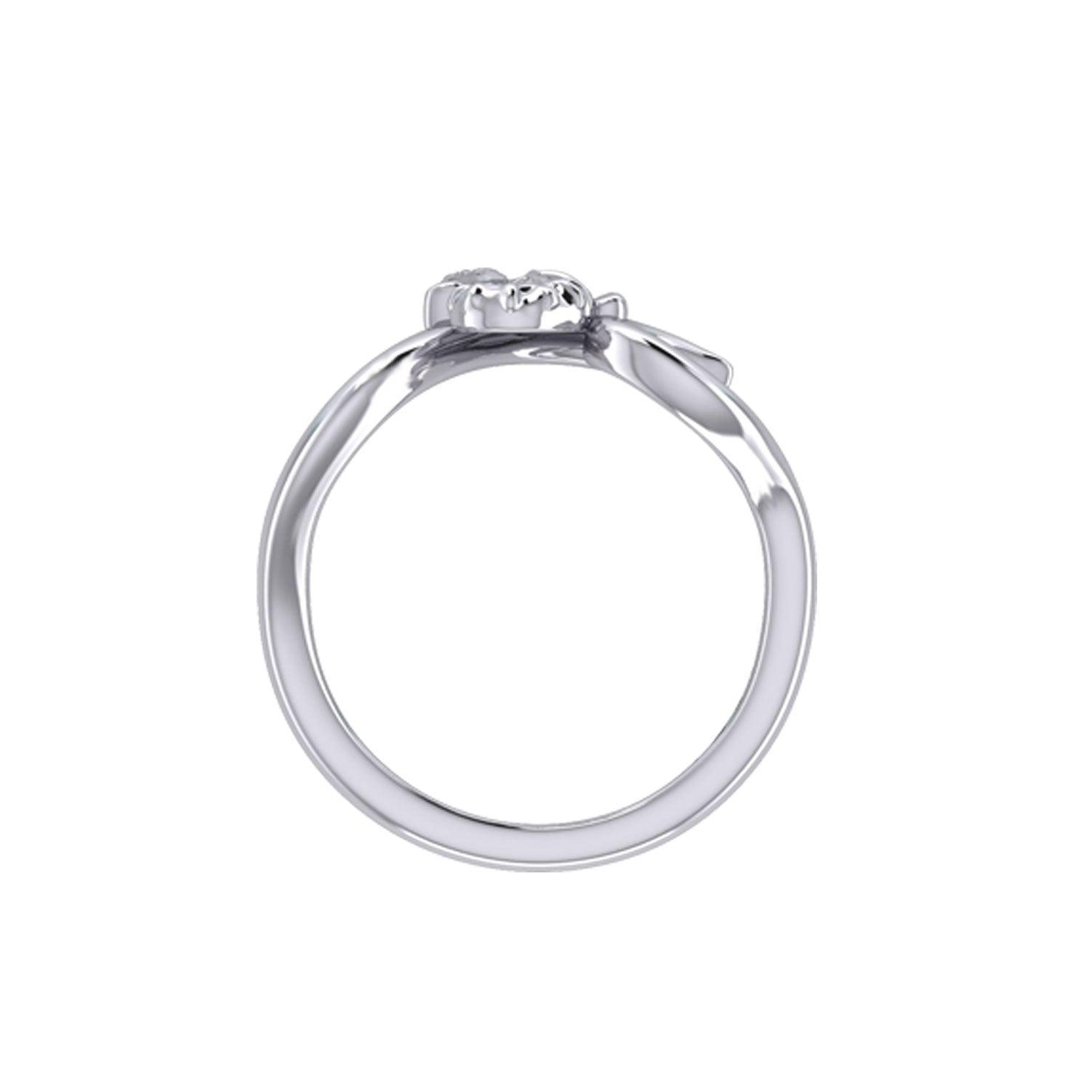 Seahorse with Wave Silver Ring TRI2430