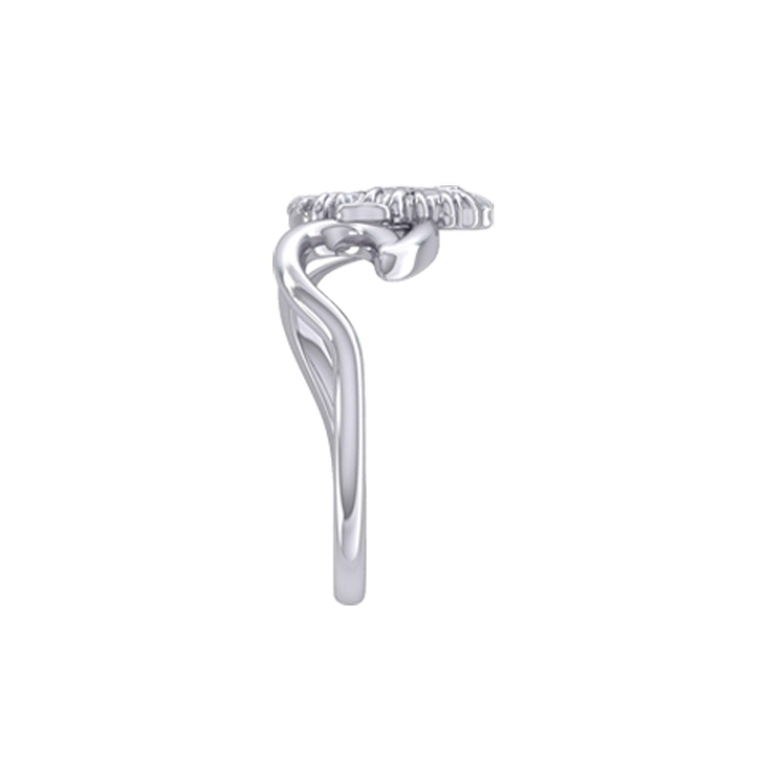 Seahorse with Wave Silver Ring TRI2430