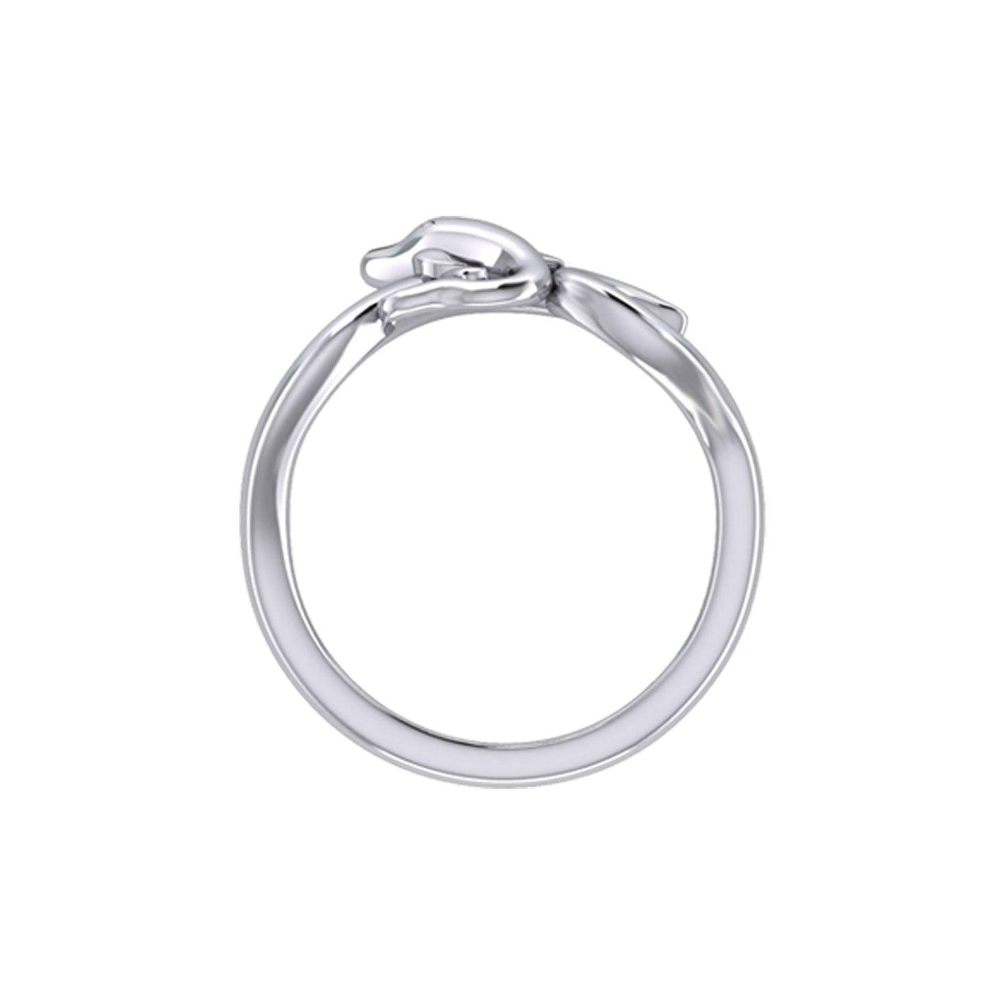 Dolphin with Wave Silver Ring TRI2431