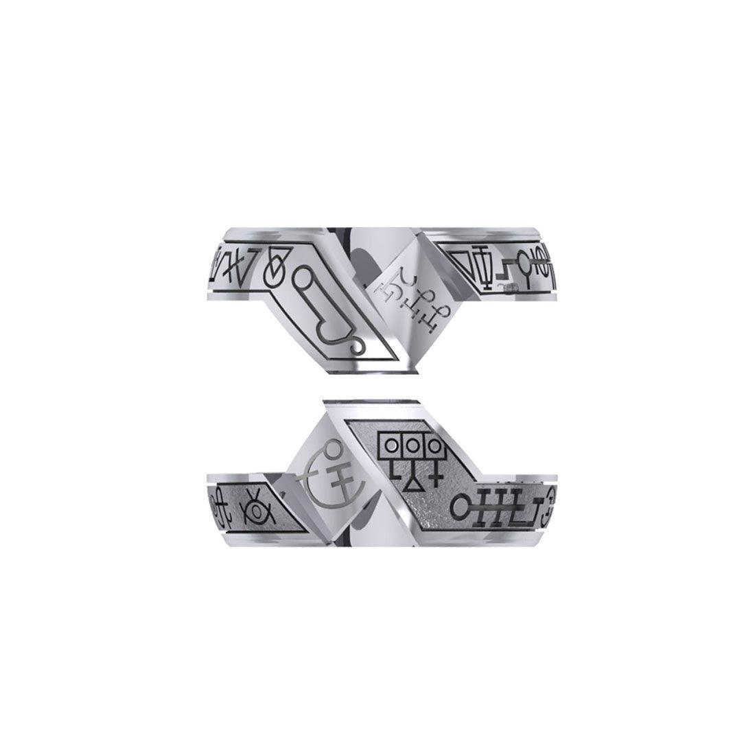 Peter Stone Puzzle Ring Theme Sigil of Archangels & Demons TRI2444