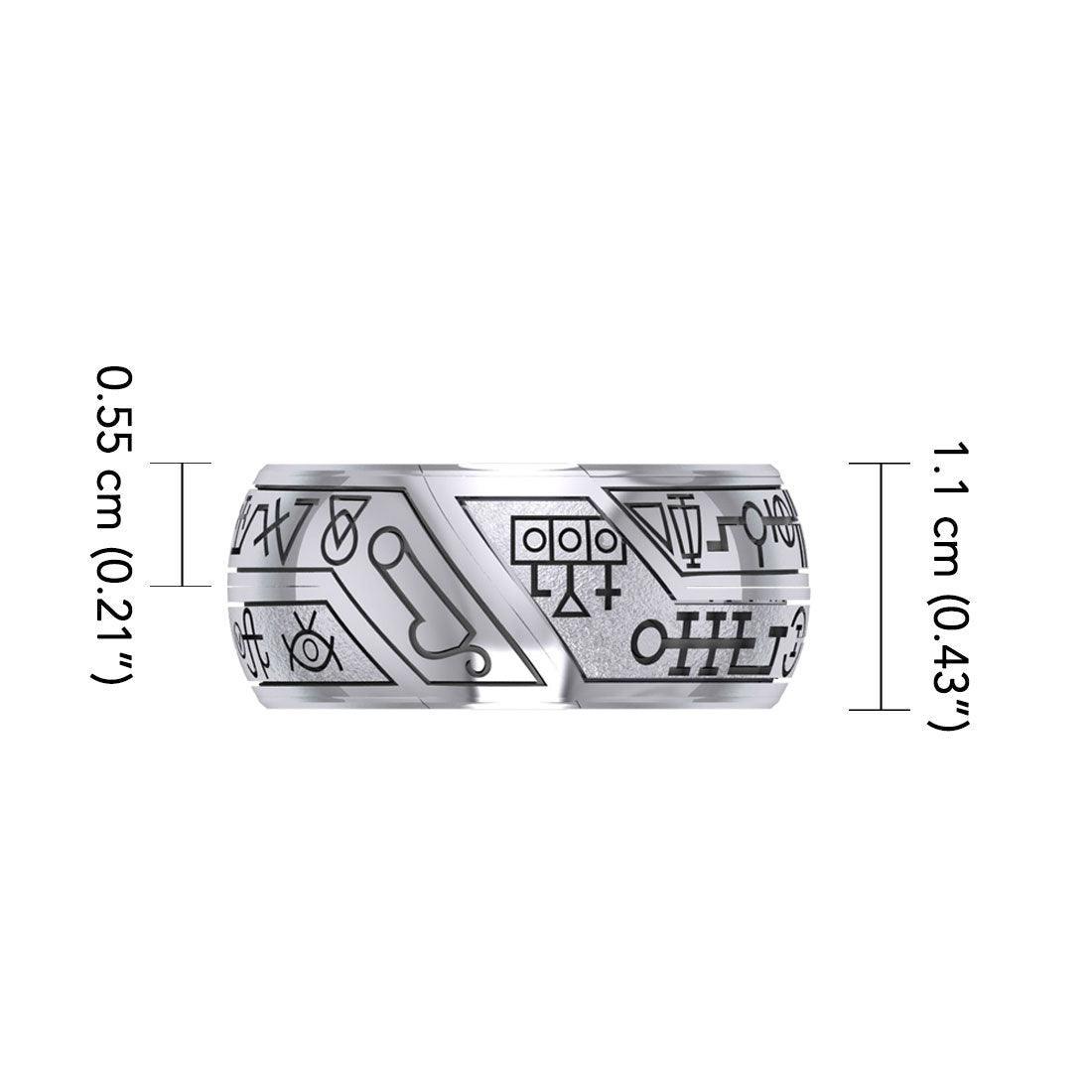 Peter Stone Puzzle Ring Theme Sigil of Archangels & Demons TRI2444 - peterstone.dropshipping