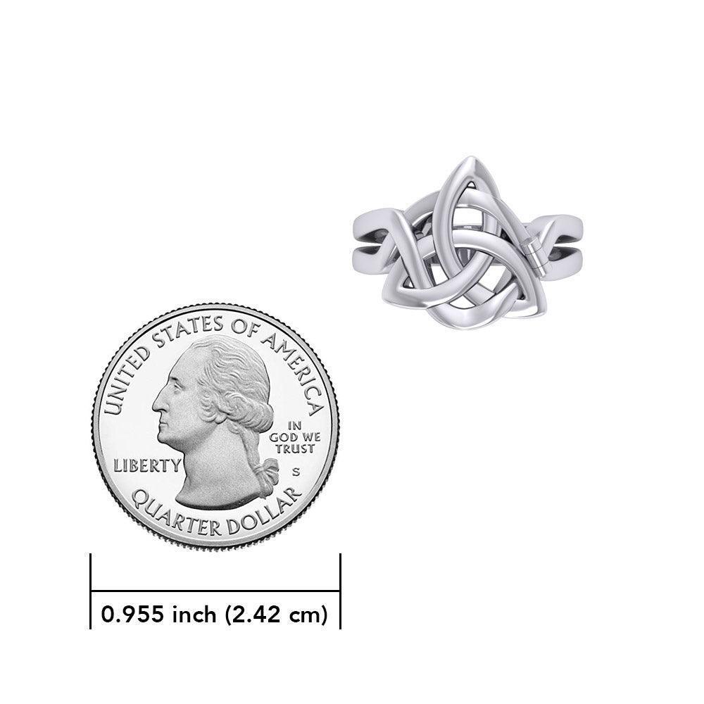 Peter Stone Triquetra Silver Puzzle Ring TRI2445