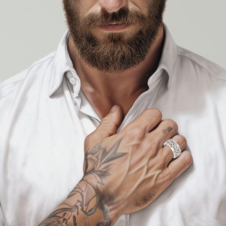 Celtic Heart Silver Spinner Ring TRI2454 - peterstone.dropshipping