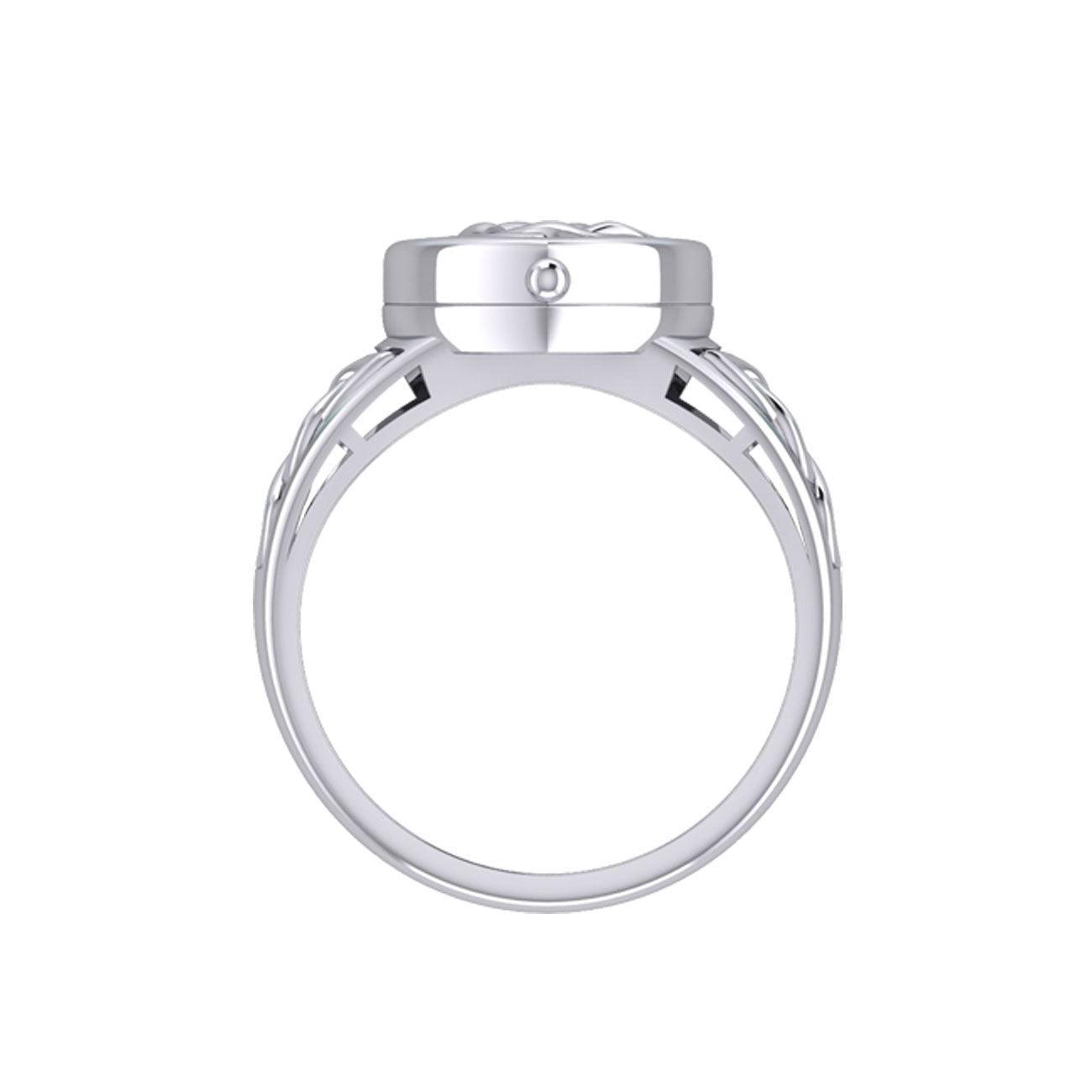 Celtic Heart Silver Poison Ring TRI2455