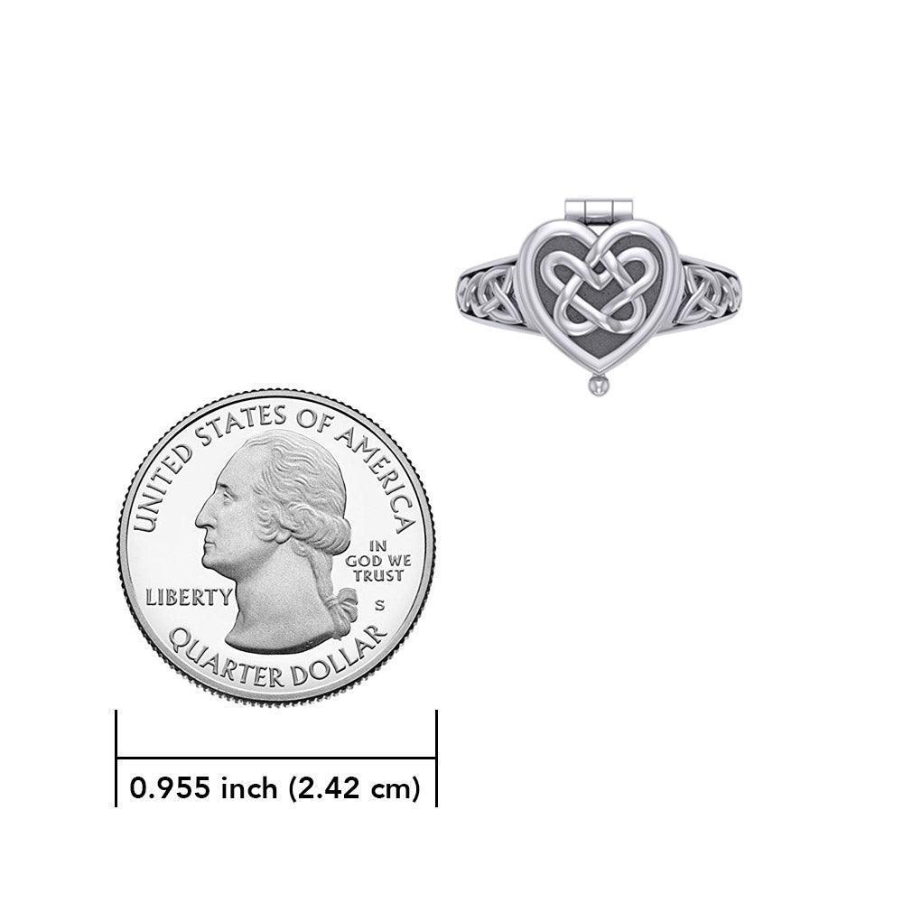 Celtic Heart Silver Poison Ring TRI2455 - peterstone.dropshipping