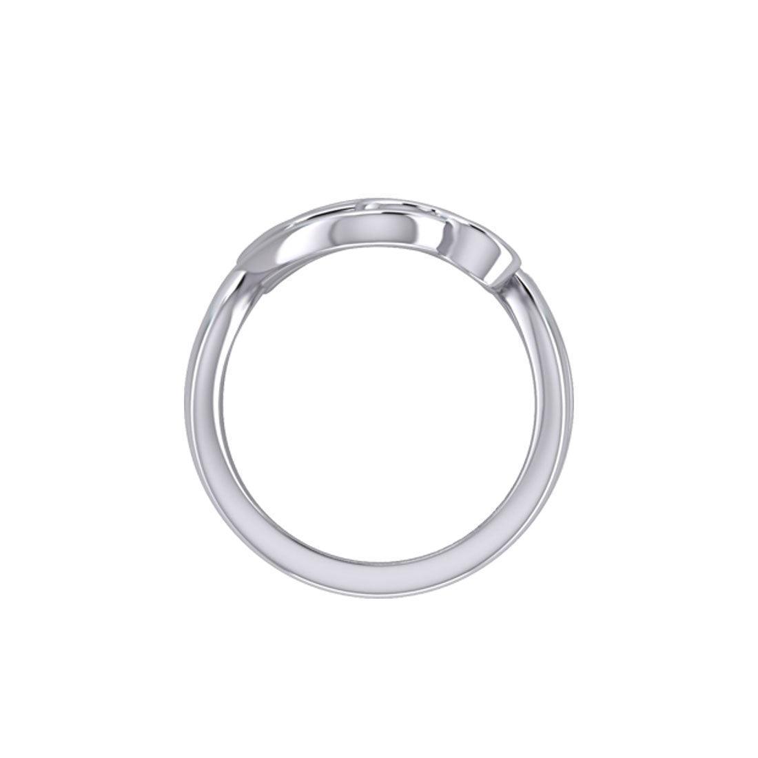 Double Heart Silver Puzzle Ring By Peter Stone Jewelry TRI2464