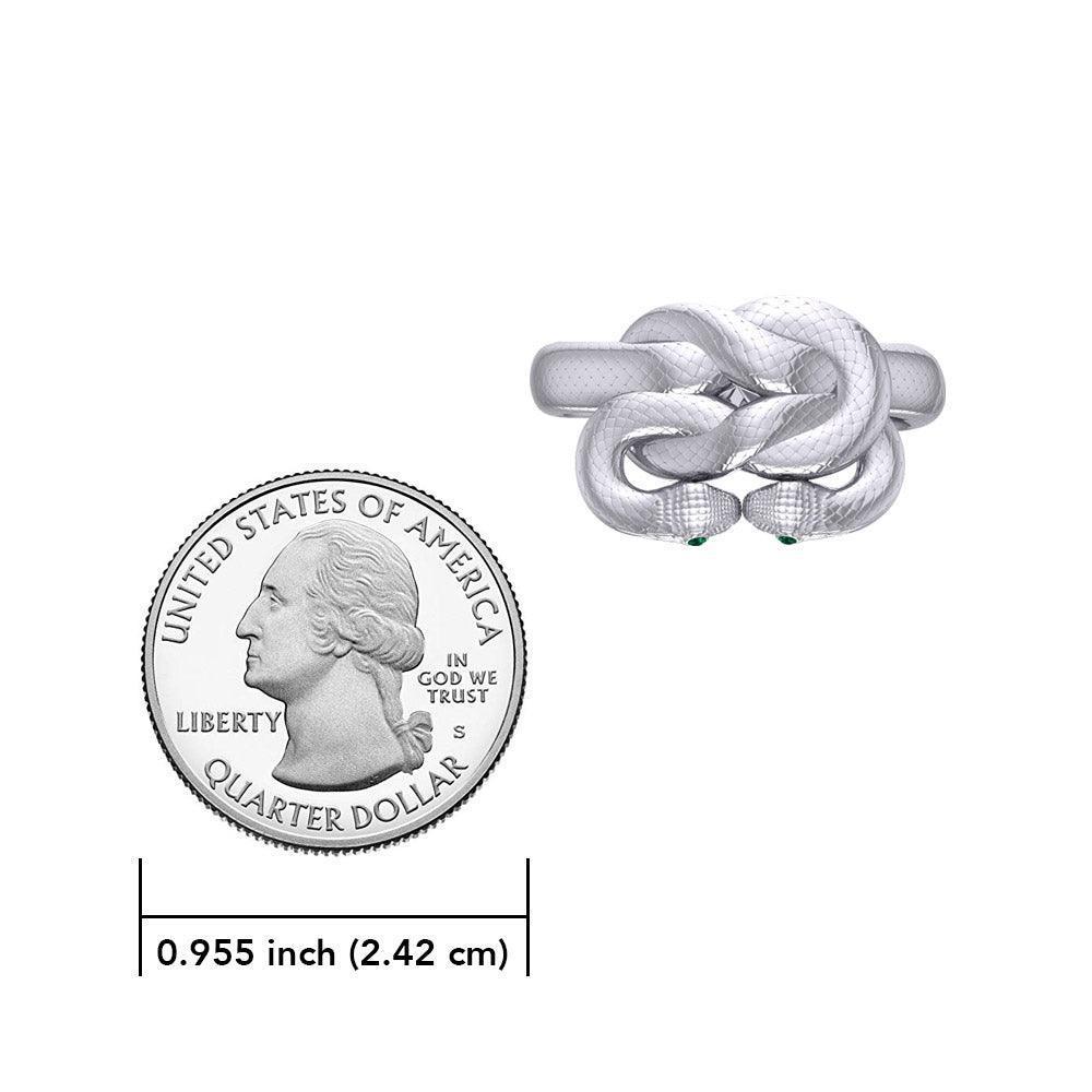 Sterling silver Tight in the knot snaking ring Oberon & Rhiannon Zell wedding Men rings Designed by Oberon Zell TRI2469 - Wholesale Jewelry