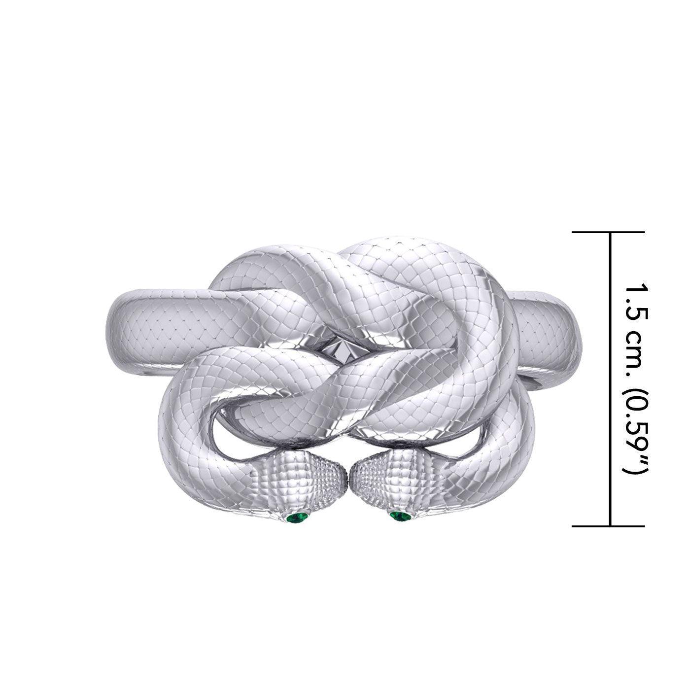 Sterling silver Tight in the knot snaking ring Oberon & Rhiannon Zell wedding Men rings Designed by Oberon Zell TRI2469 - Wholesale Jewelry