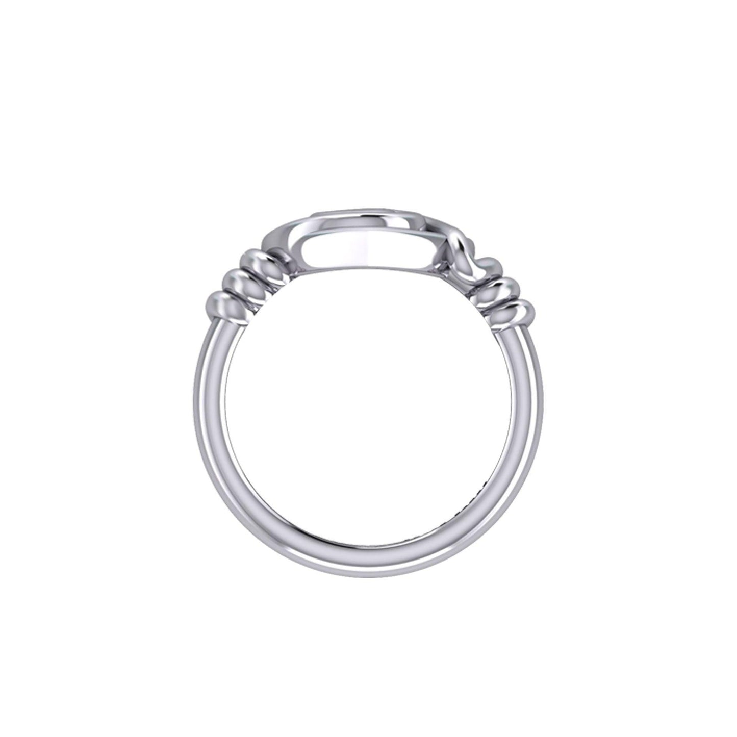 Spiral of growth, evolution, and progression. Its continuous, winding form suggests ongoing development and expansion sterling silver Ring by Peter Stone Jewelry TRI2481 - Wholesale Jewelry