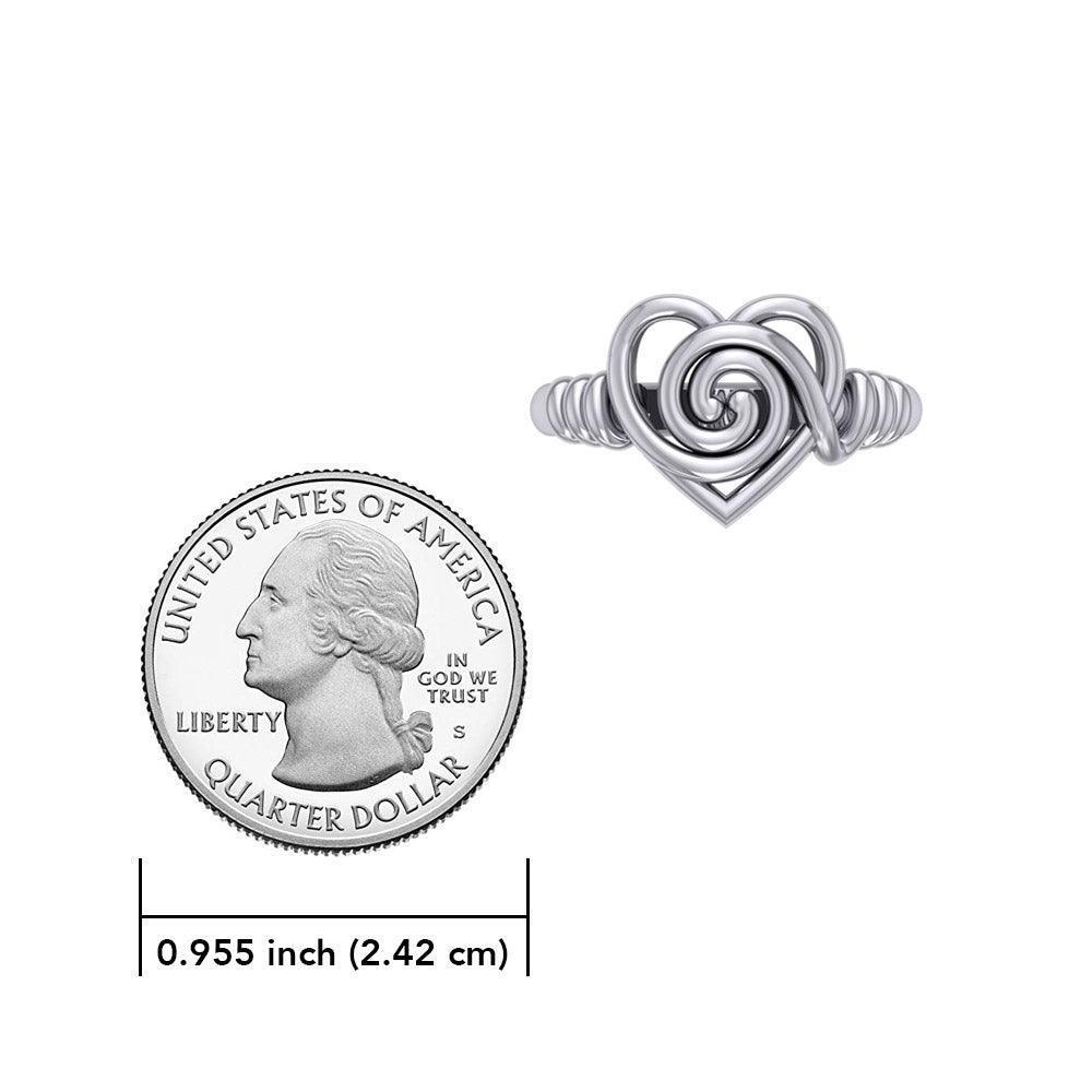 Spiral of growth, evolution, and progression. Its continuous, winding form suggests ongoing development and expansion sterling silver Ring by Peter Stone Jewelry TRI2481 - Wholesale Jewelry