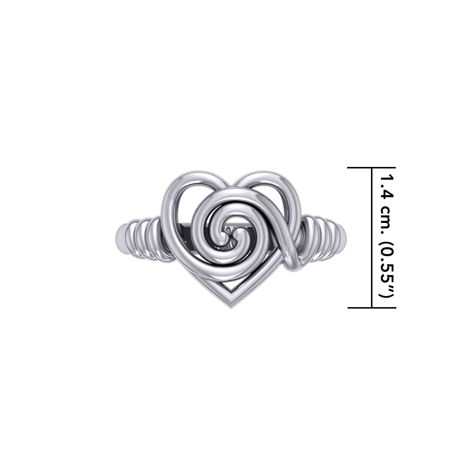 Spiral of growth, evolution, and progression. Its continuous, winding form suggests ongoing development and expansion sterling silver Ring by Peter Stone Jewelry TRI2481 - Wholesale Jewelry