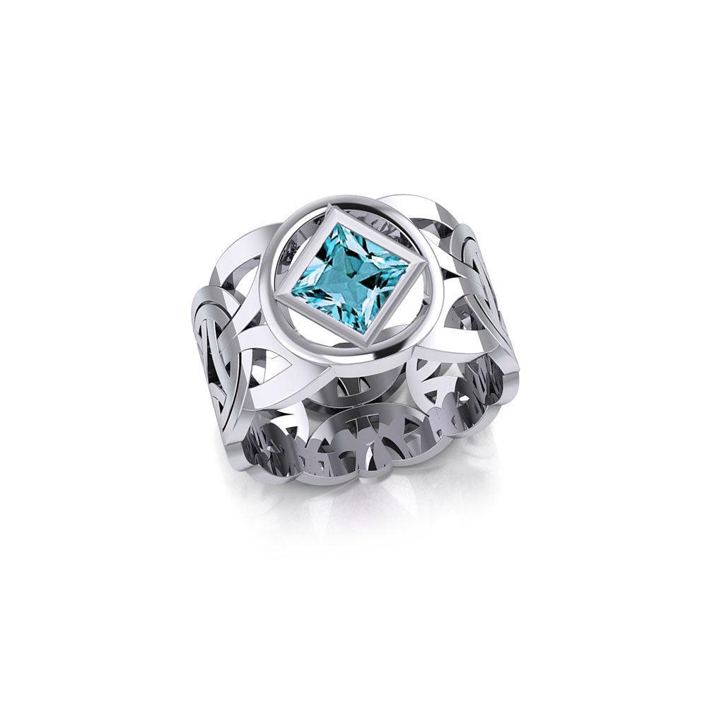 Viking Silver Ring with NA Recovery Gemstone TRI2496 - Wholesale Jewelry