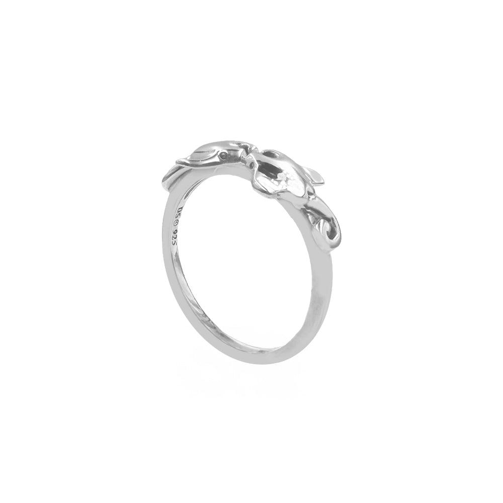 Double Manta Rays Sterling Silver Ring by DiveSilver TRI2504
